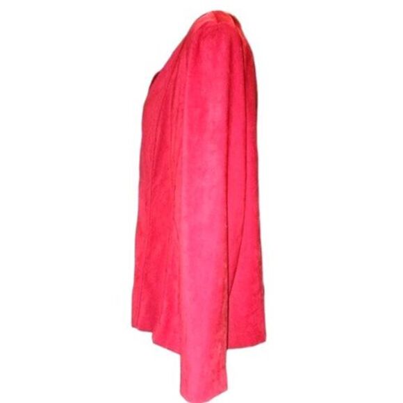 Cato Red Faux Button Full Zip Dress Jacket Blazer Plus Size 24W - Picture 2 of 7